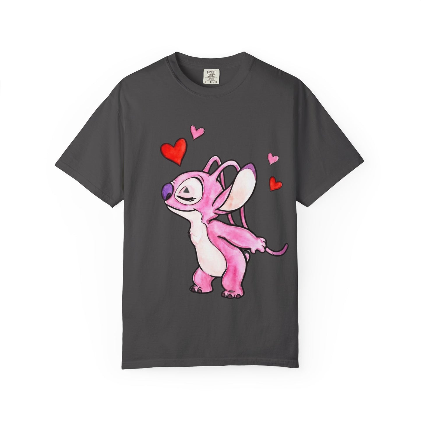 T-Shirt — Cute Pink Cartoon Creature with Hearts | Valentine’s Gift Tee