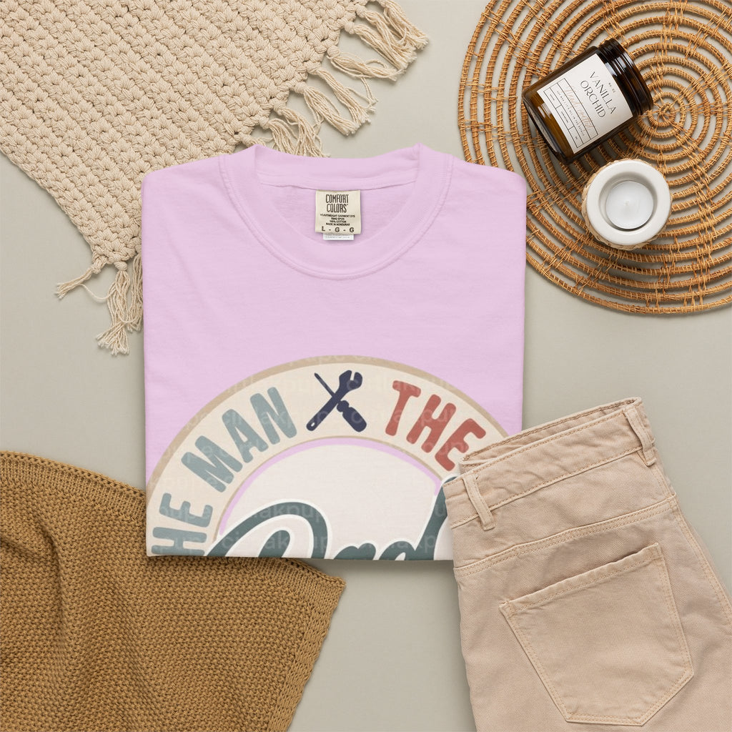 Dad Retro Badge T-Shirt — “Dad: The Man, The Myth, The Legend” Father’s Day Tee