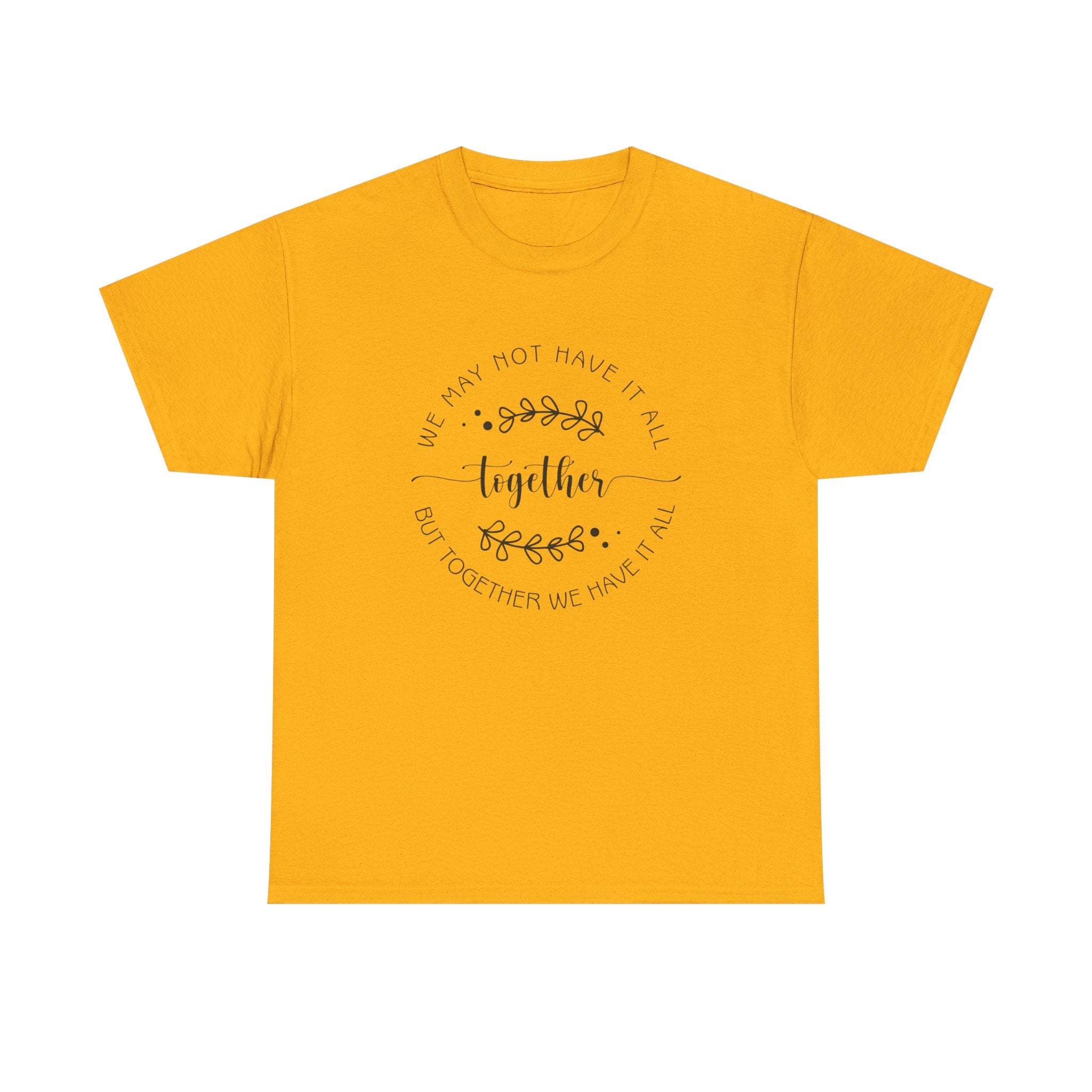 Together Floral Circle Tee  "Together" Inspirational Family Unity Shirt