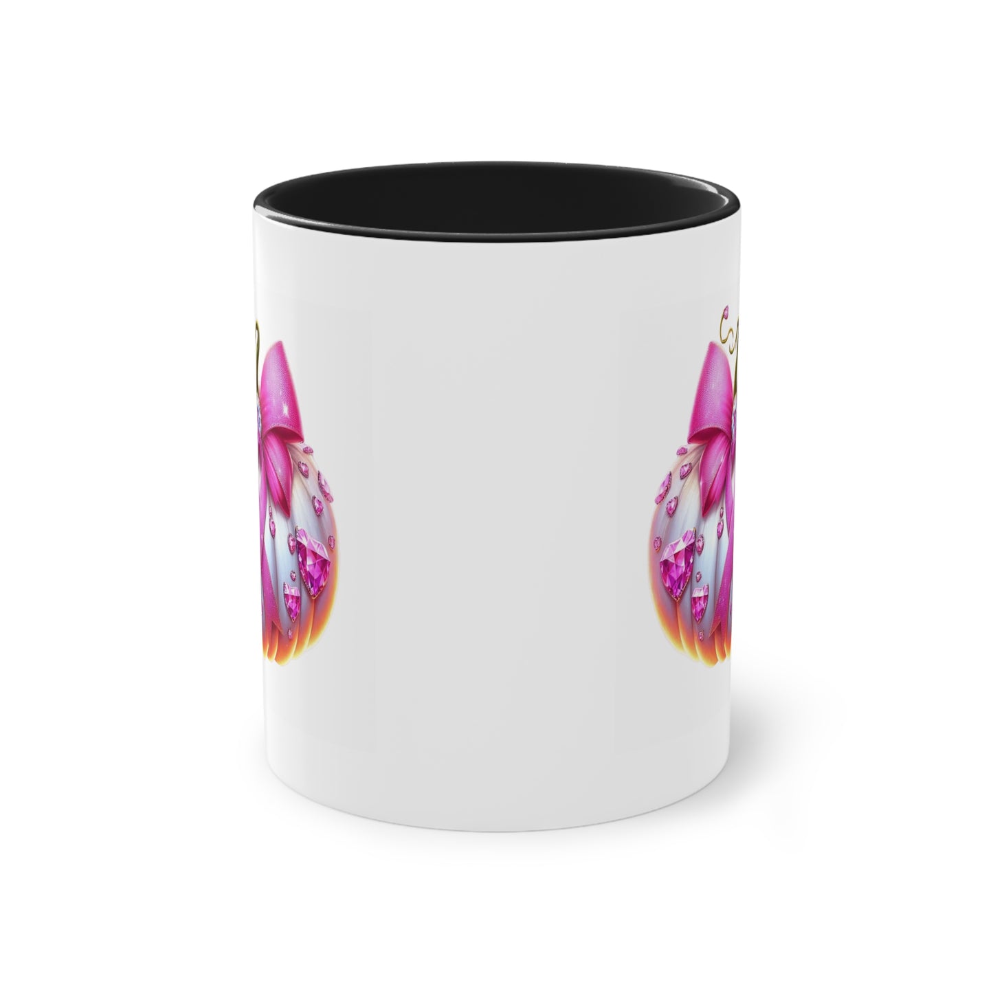 Vibrant Two-Tone Coffee Mug with Floral Design - Perfect Gift for Nature Lovers