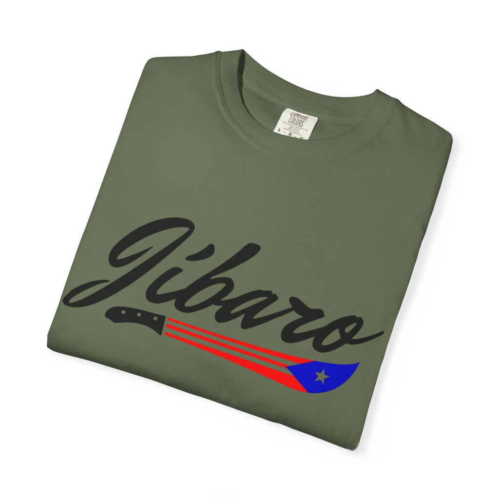 T-Shirt  "Jíbaro" Puerto Rican Heritage Tee (Back Machete  Sombrero de Paja Design) Puerto Rico’s Navidades