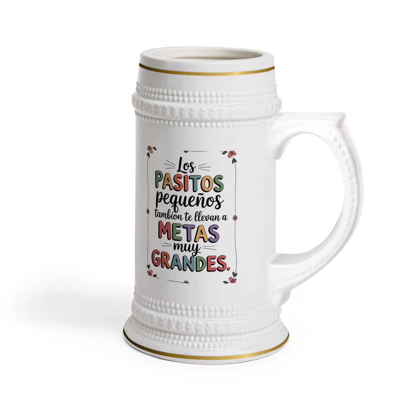 Inspirational Stein Mug for Celebrations Taza Inspiracional | Taza de Café con Frases Motivadoras | Regalo Positivo