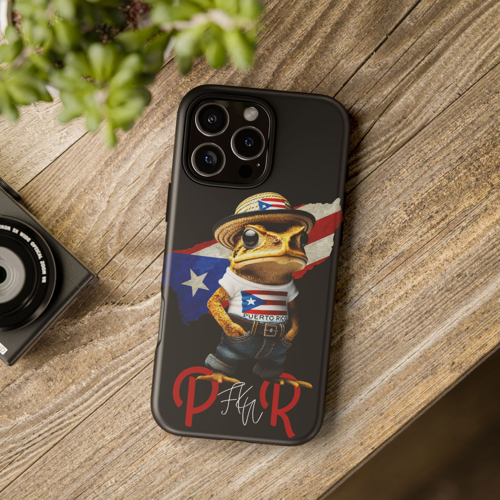 Puerto Rican Frog Tough Phone Case  Puerto Rico Flag Patriotic Protective Case