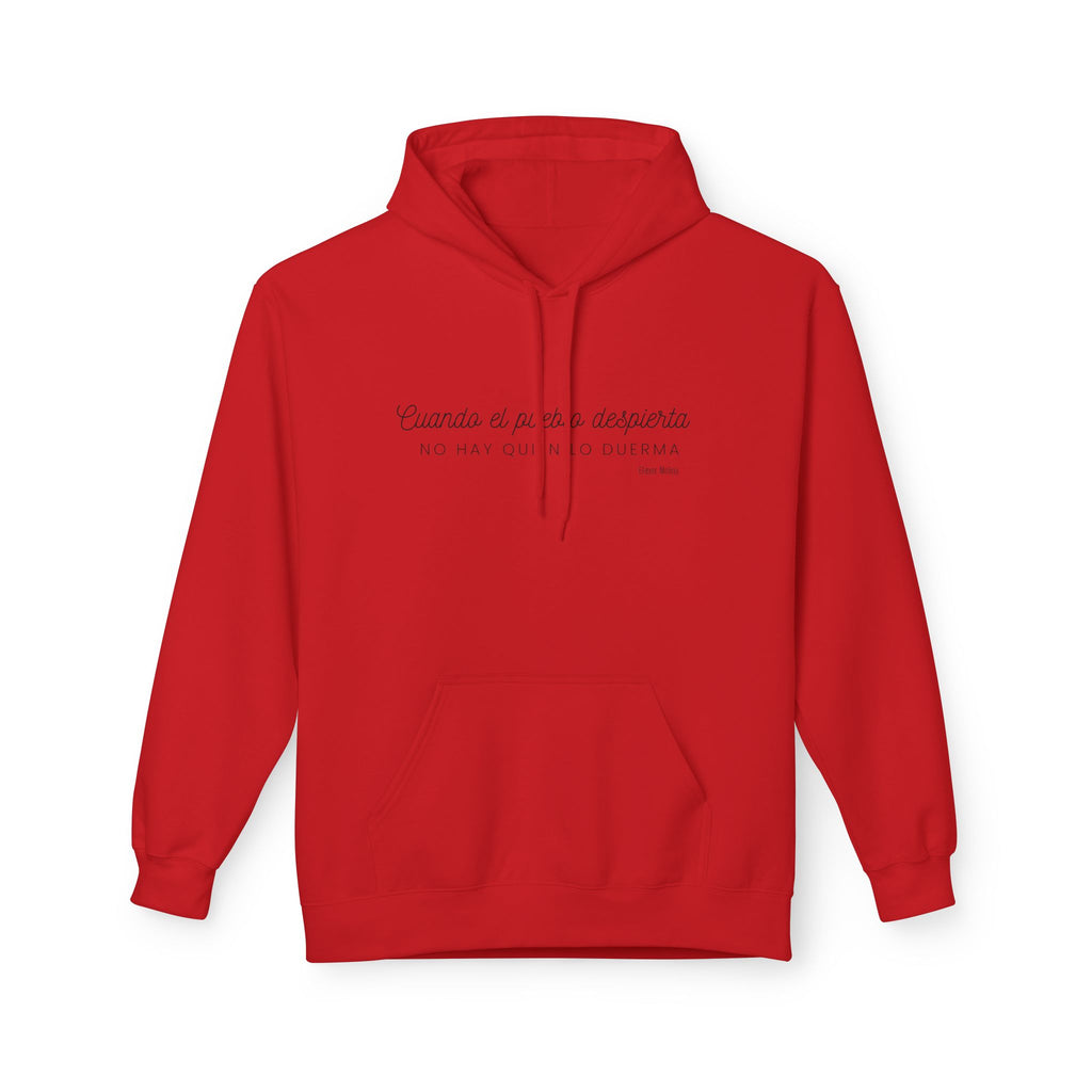 White Hoodie - "Caminas a pa'la desporta" Minimal Script Pullover