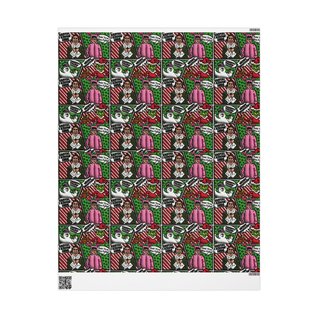 Christmas Wrapping Paper Roll — Santa’s Favorite Pattern Holiday Gift Wrap Puerto Rico Wrapping Paper – Cultural Gift Wrap | Boricua Heritage Design