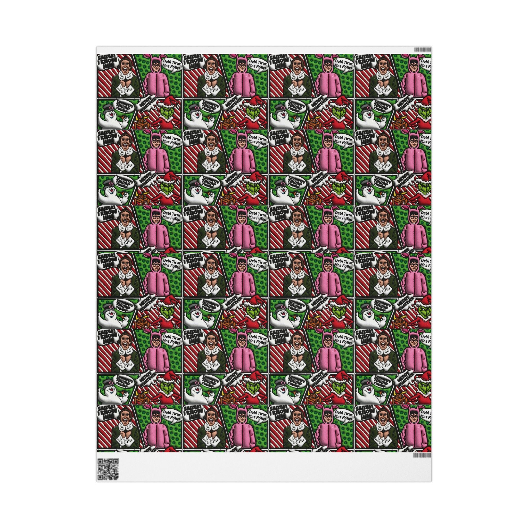 Christmas Wrapping Paper Roll — Santa’s Favorite Pattern Holiday Gift Wrap Puerto Rico Wrapping Paper – Cultural Gift Wrap | Boricua Heritage Design