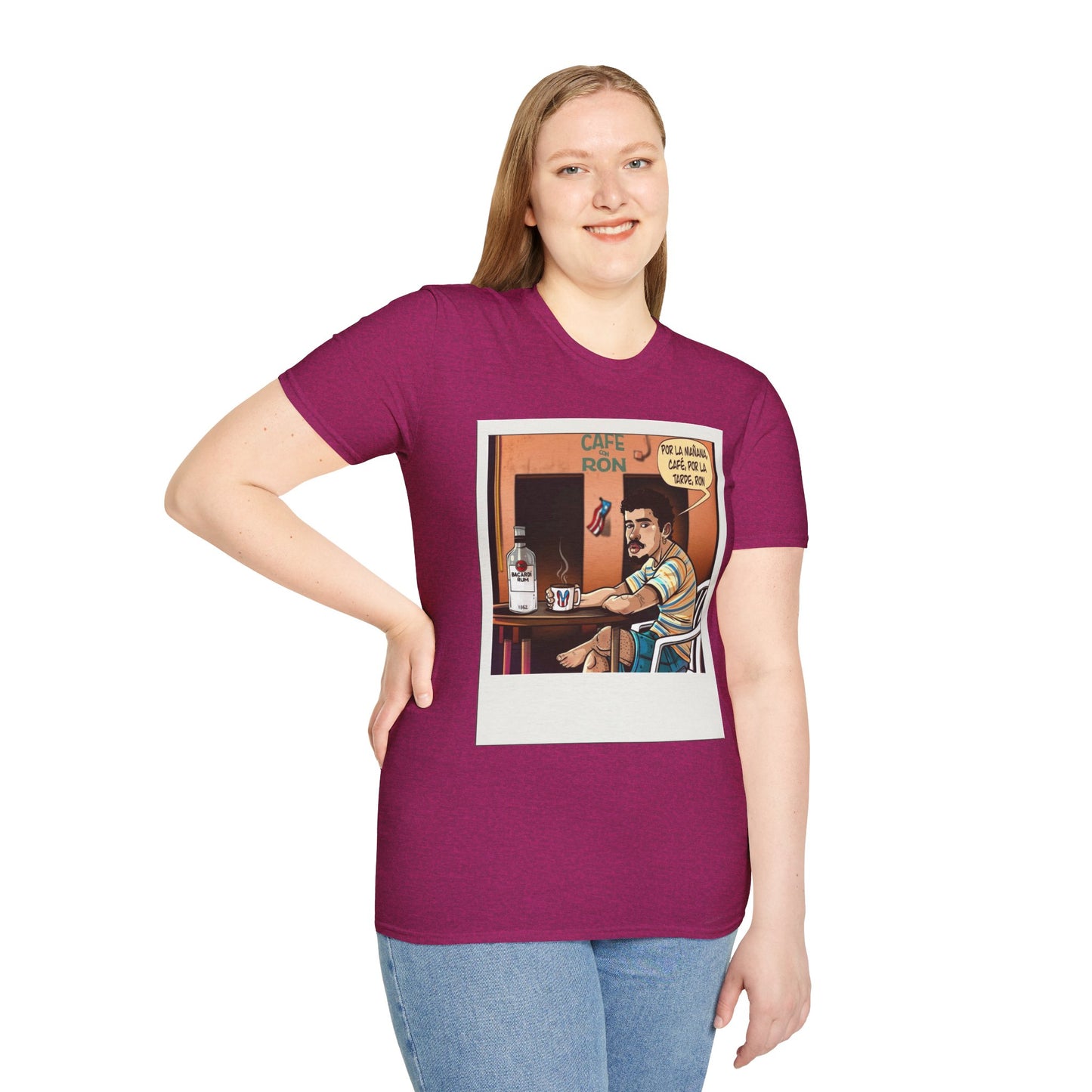 POR LA MANANA CAFE  Coffee Lovers, Casual Wear, Unisex Fashion Proud Puerto Rican Tee  Puerto Rican Heritage Shirt