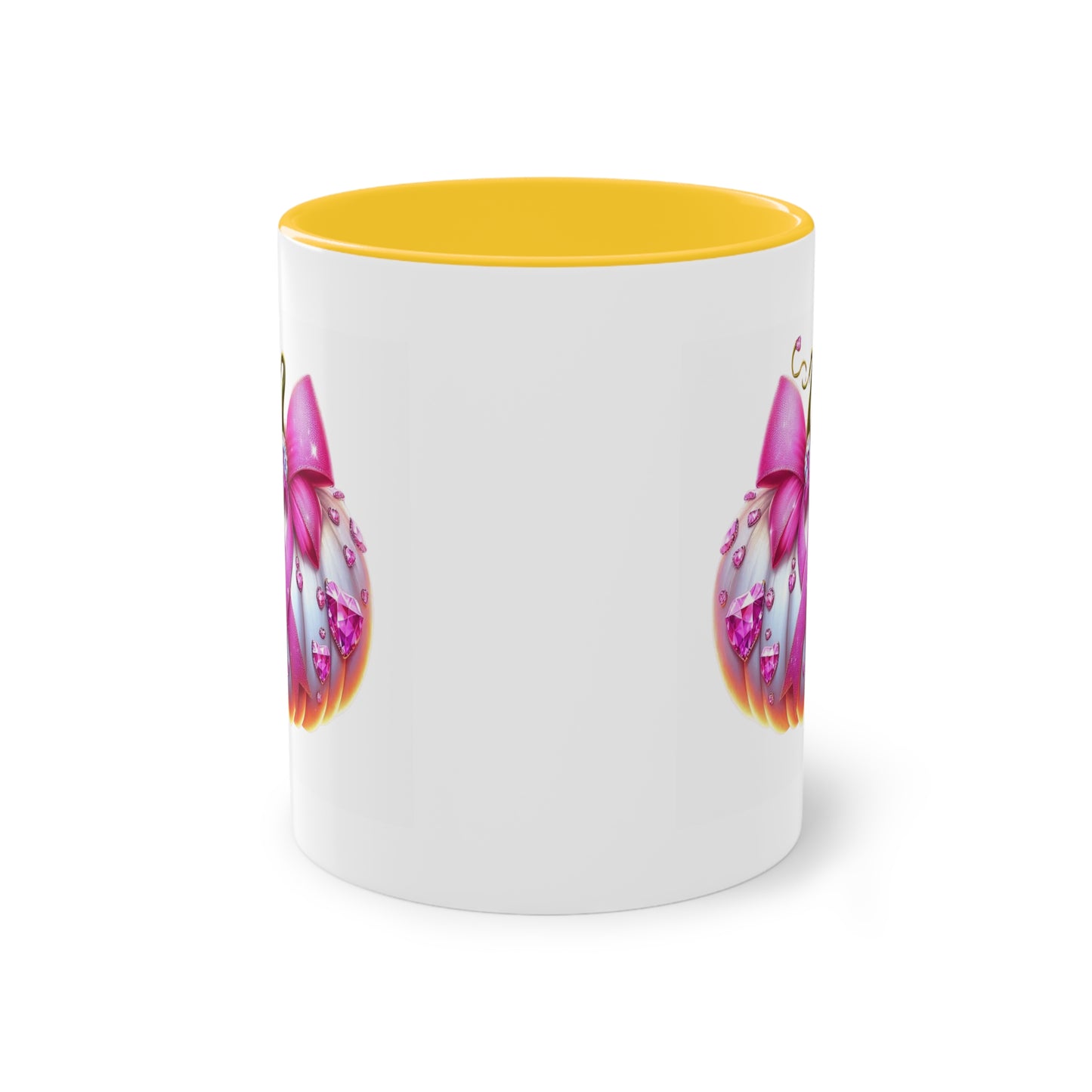 Vibrant Two-Tone Coffee Mug with Floral Design - Perfect Gift for Nature Lovers