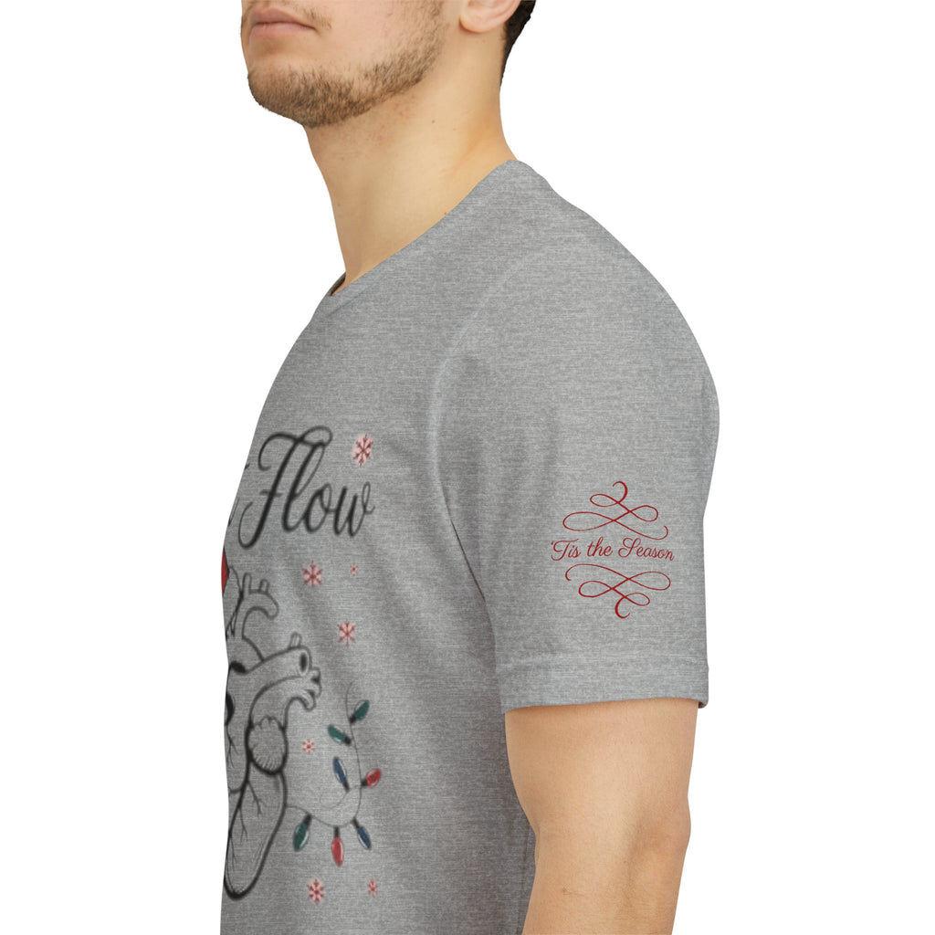 Let It Flow Heart Tee  Christmas Anatomical Heart Shirt