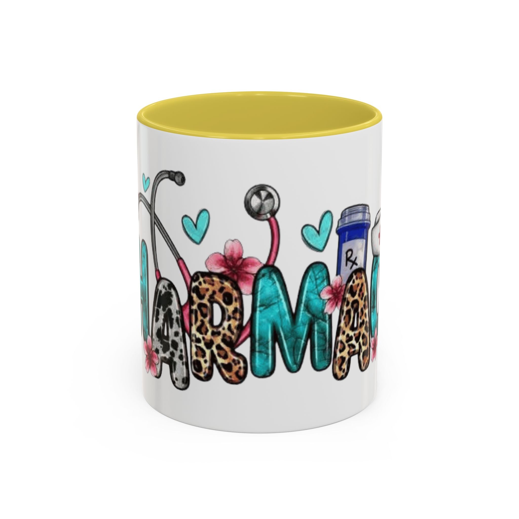 Pharmacy Nurse Coffee Mug — Cute Leopard & Teal Medical Design (11oz/15oz)Christmas mug for all healthcare heroes