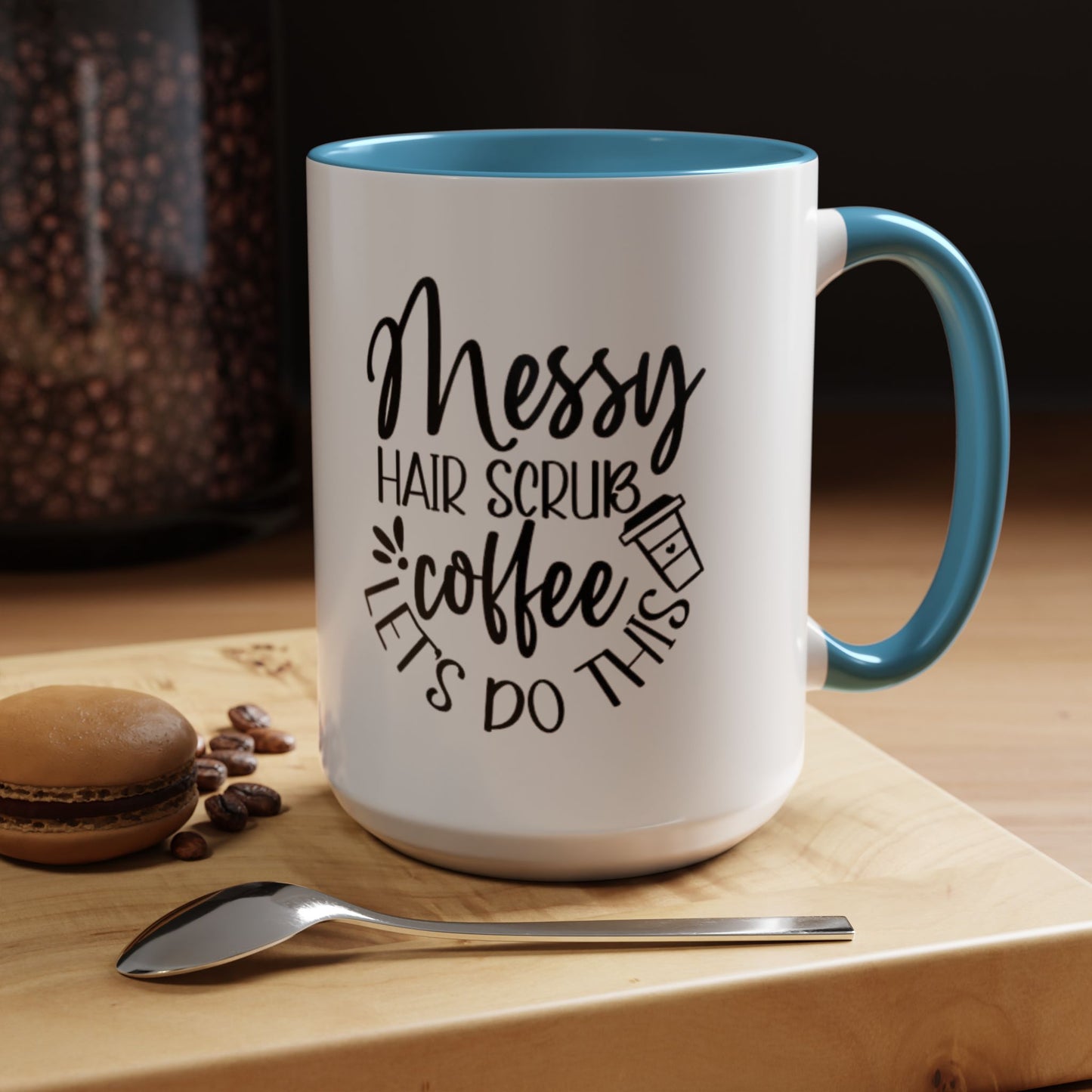 Messy Hair Coffee Mug  Fun & Quirky Gift for Coffee Lovers Motivational Coffee Cup  Positive Morning Gift