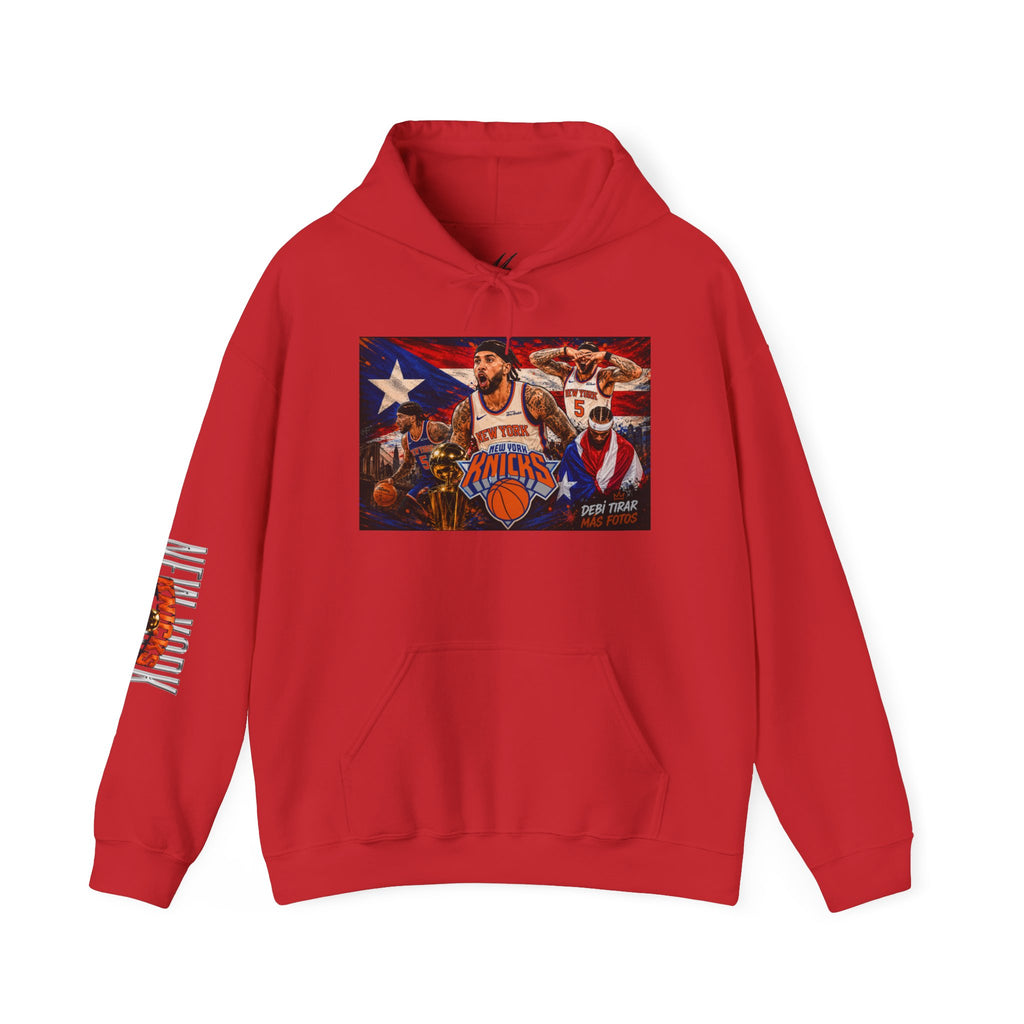 NY-K Retro Player Collage Hoodie — Basketball Fan Sweatshirt
