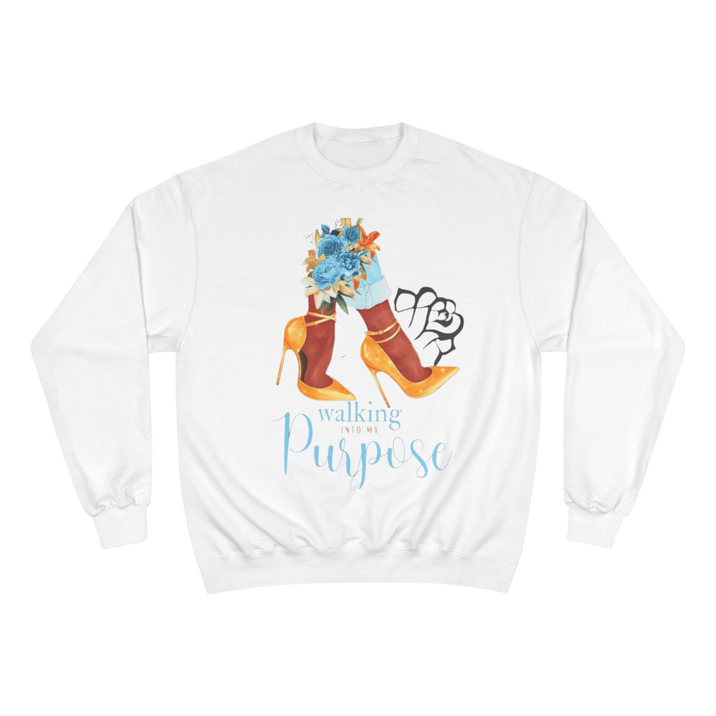 Walking with Purpose Sweatshirt  Floral Heels Inspirational Crewneck