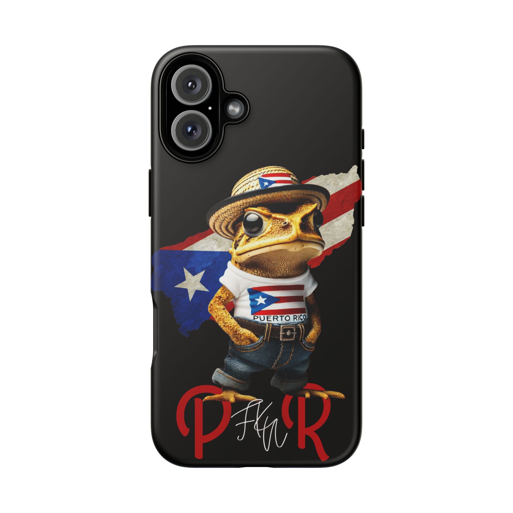 Puerto Rican Frog Tough Phone Case  Puerto Rico Flag Patriotic Protective Case