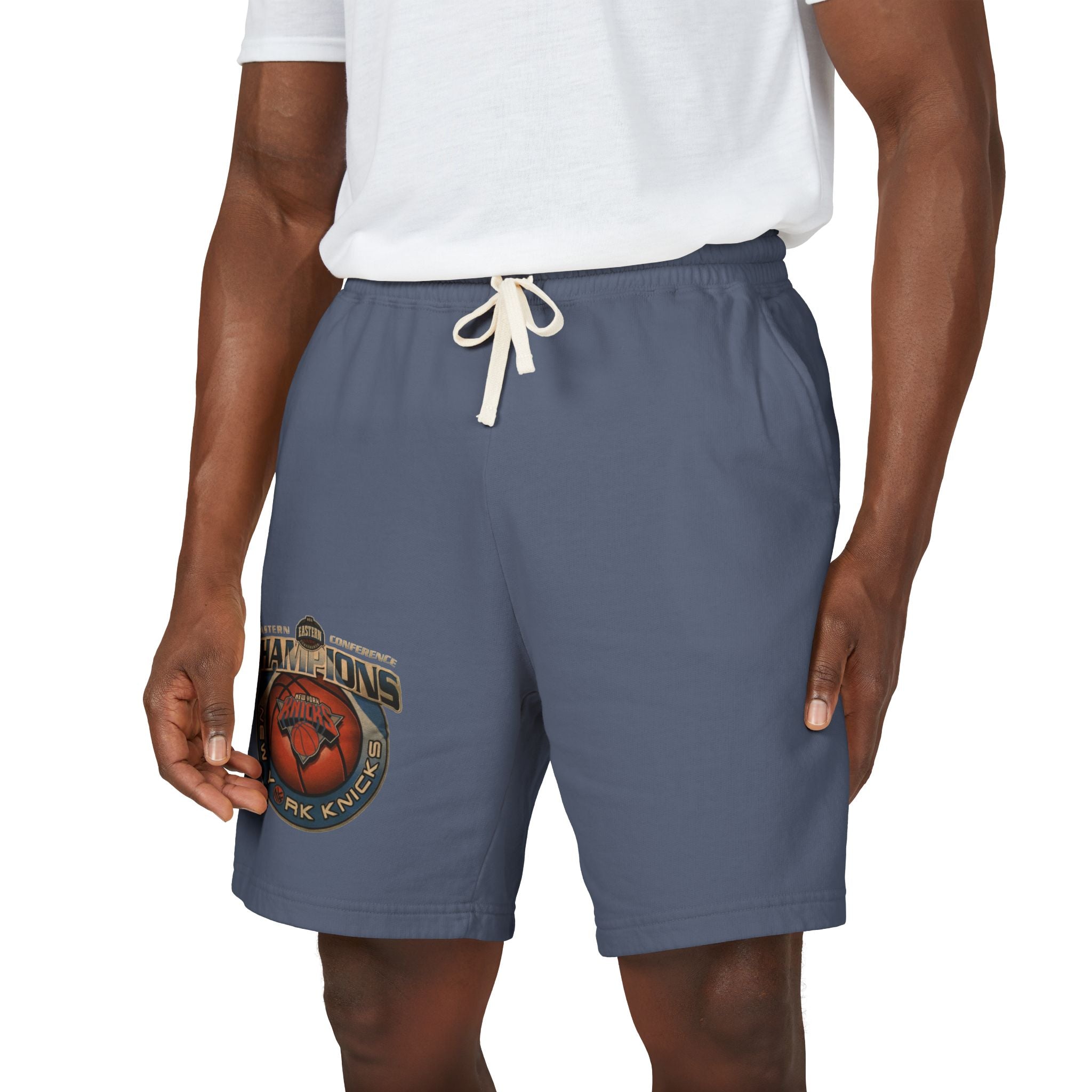 Champ-Heart Basketball Graphic Sweat Shorts — Athletic-Inspired Casual Shorts