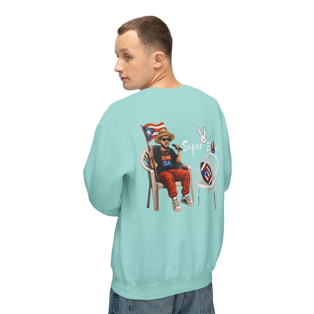 Benito Super Bowl 94 Puerto Rico Shirt Chair Vibes Crewneck Sweatshirt
