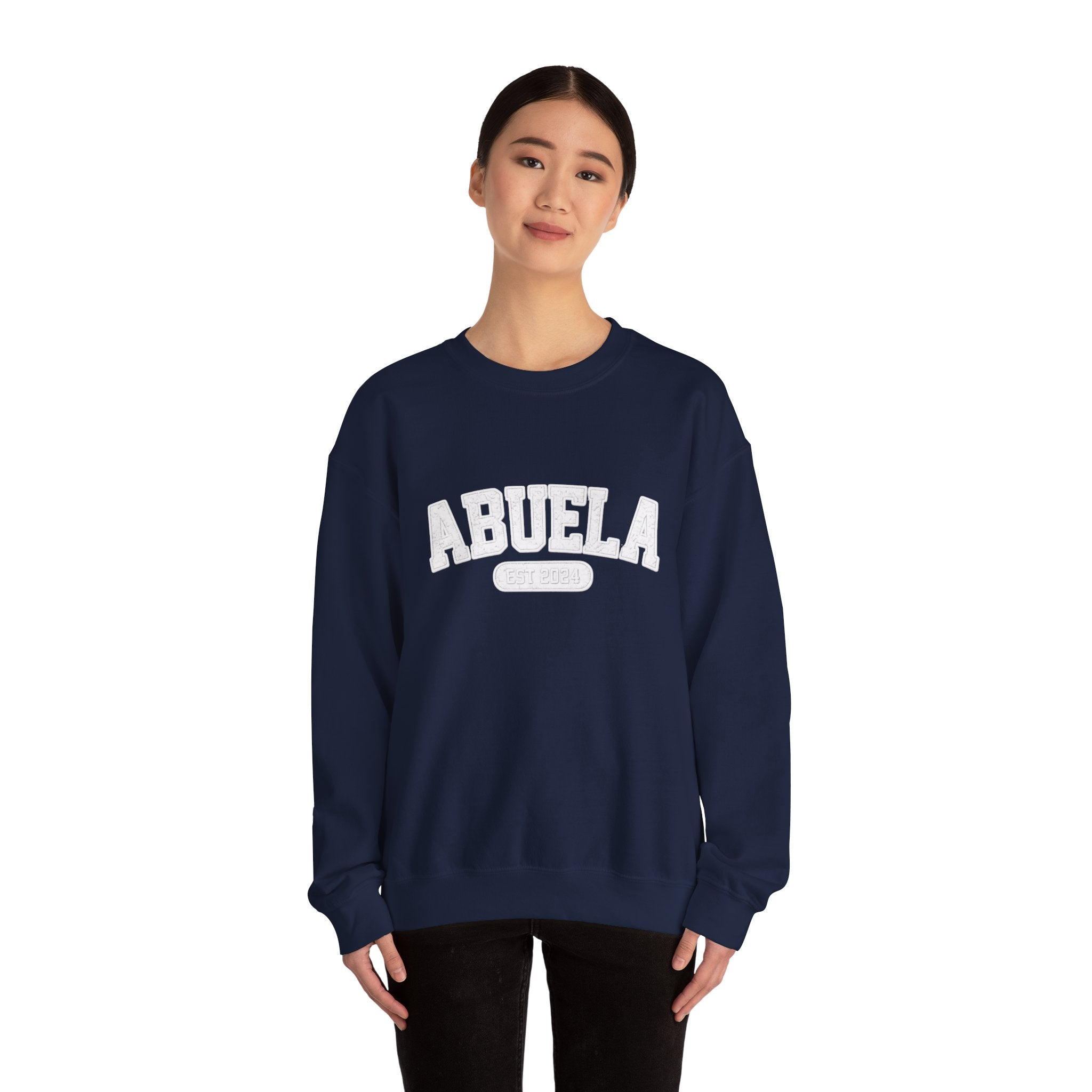 Abuela Varsity Crewneck Sweatshirt Cozy Grandma Gift Minimal Everyday Family Love Apparel
