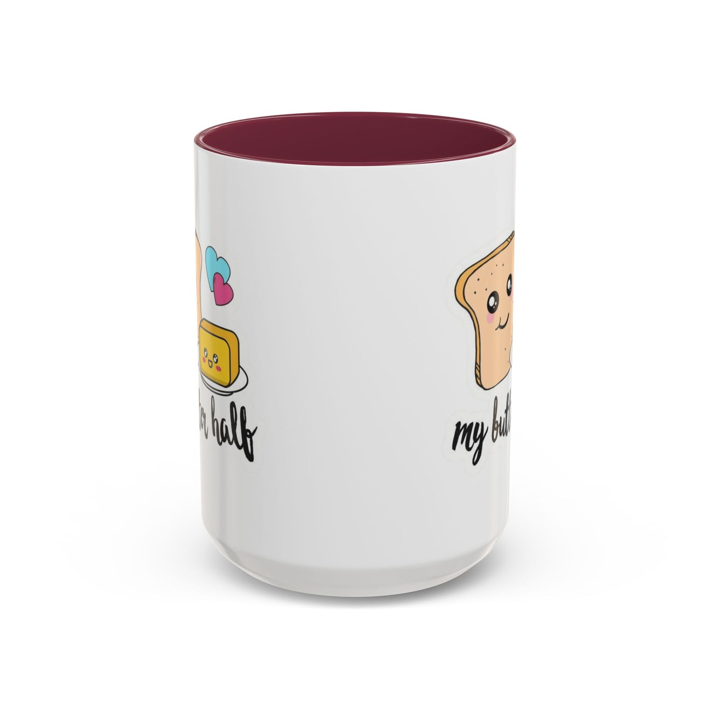 Motivational & Funny Quote Mugs Uplifting Coffee Cup Gifts Cute Foodie Relationship Mug My Butter Half Design, Colorful 11oz & 15oz