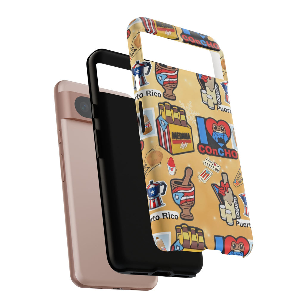 Puerto Rico Sticker Collage Tough Case  ‘I  Concho’ Pattern Phone Case