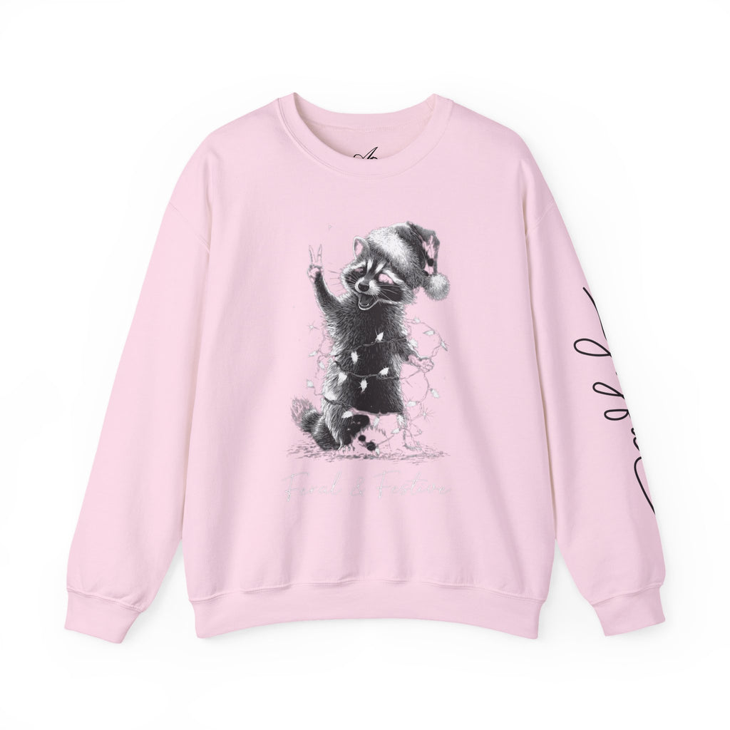 Holiday Raccoon Crewneck Sweatshirt Christmas Tshirts and sweaters,