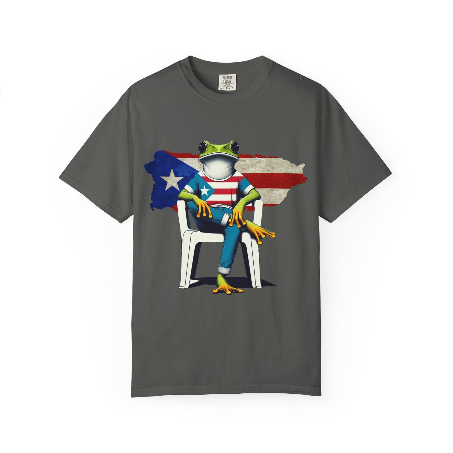 Patriotic Puerto Rican Shirt Patriotic Frog T-shirt, Humor Shirt, Gift for Nature Lovers, Summer BBQ Outfit