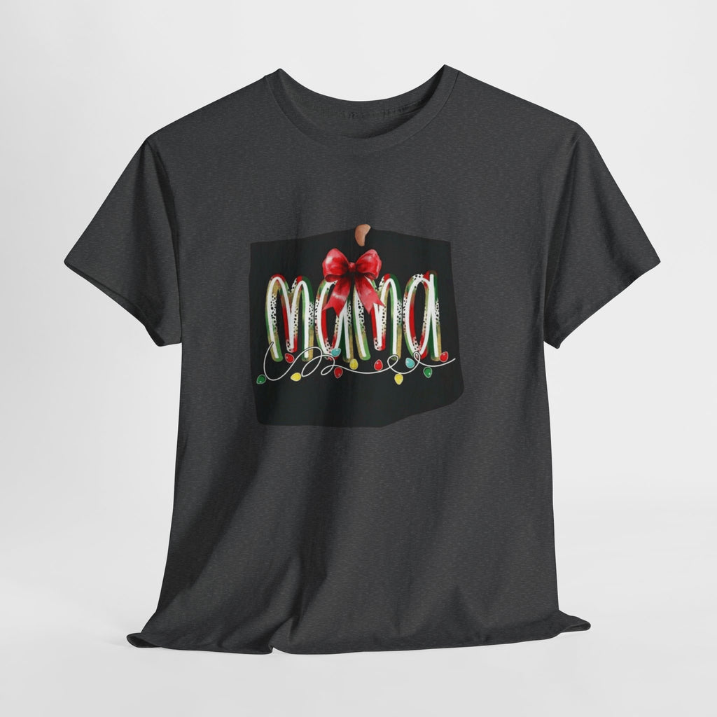 Festive Mama Tee, Cozy Holiday Shirt, Gift for Mom, Christmas T-Shirt, Unisex Cotton Tee