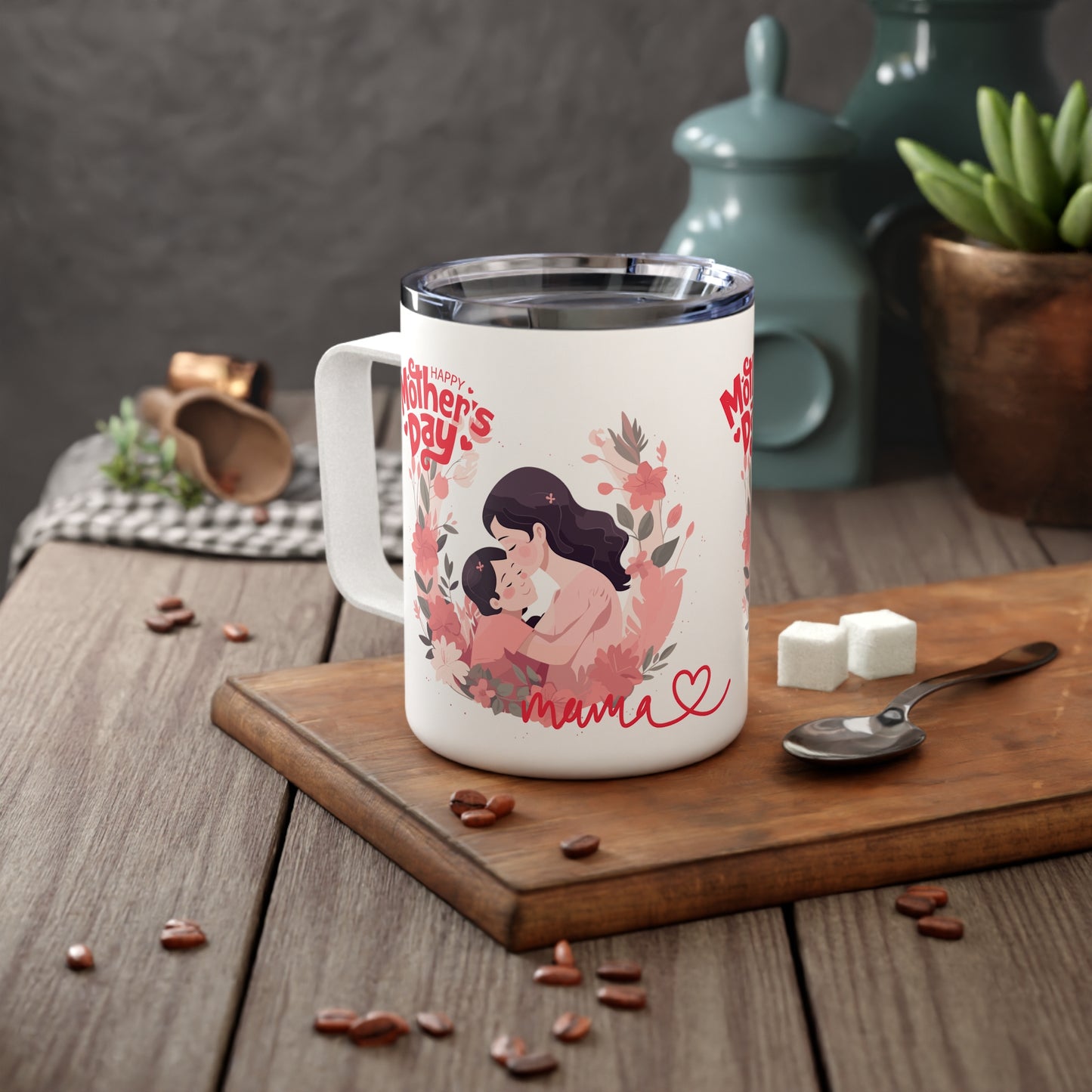 Best Mom Mug Mom Appreciation Mug Loving Mom Gift Insulated Coffee Mug, 10oz