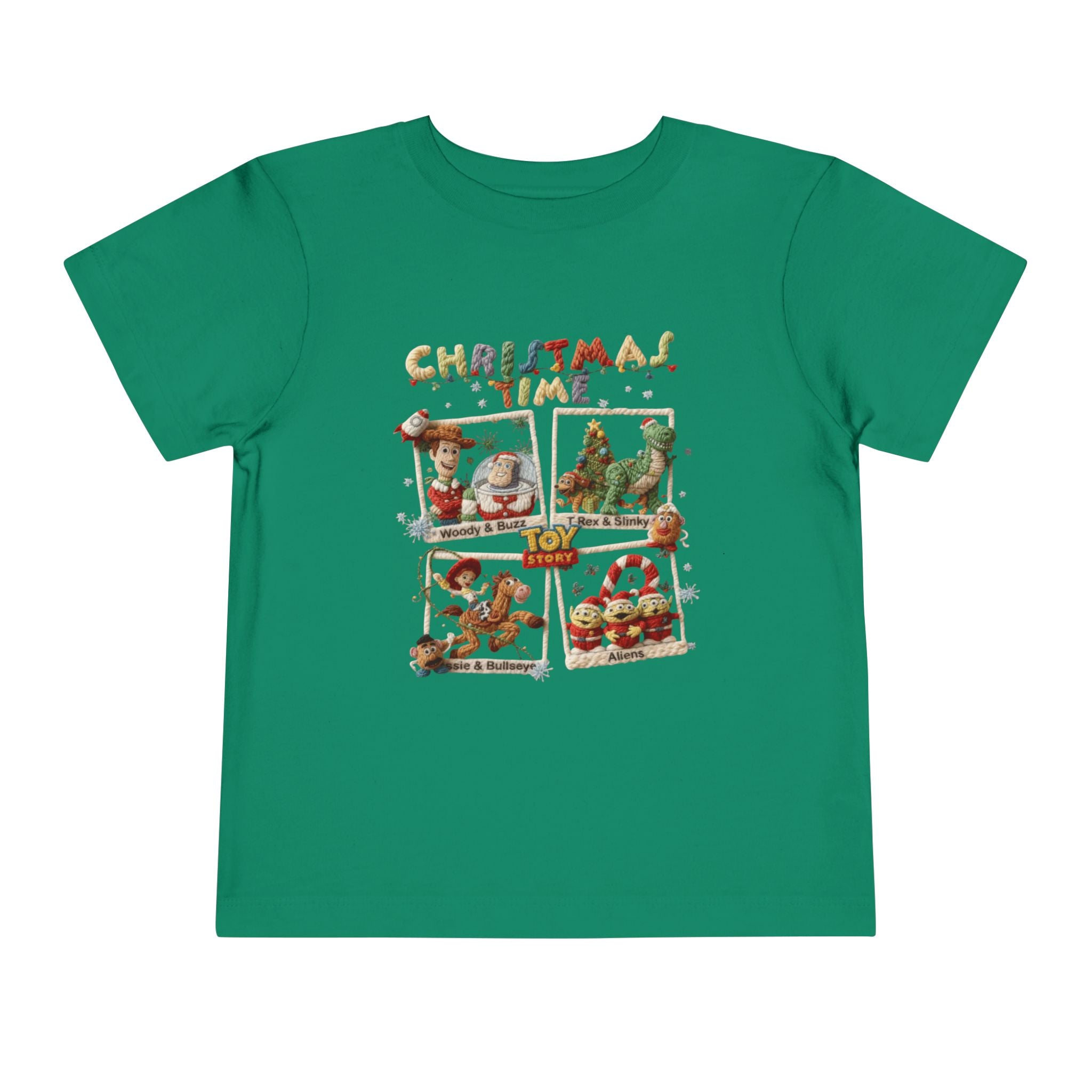 Christmas Time Toddler Tee  Cute Holiday Toy & Santa Print