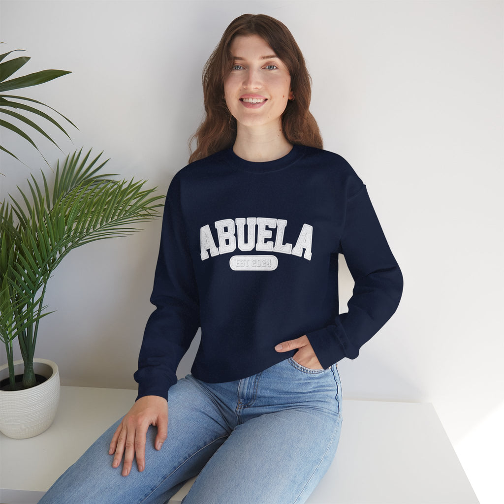 Abuela Varsity Crewneck Sweatshirt Cozy Grandma Gift Minimal Everyday Family Love Apparel