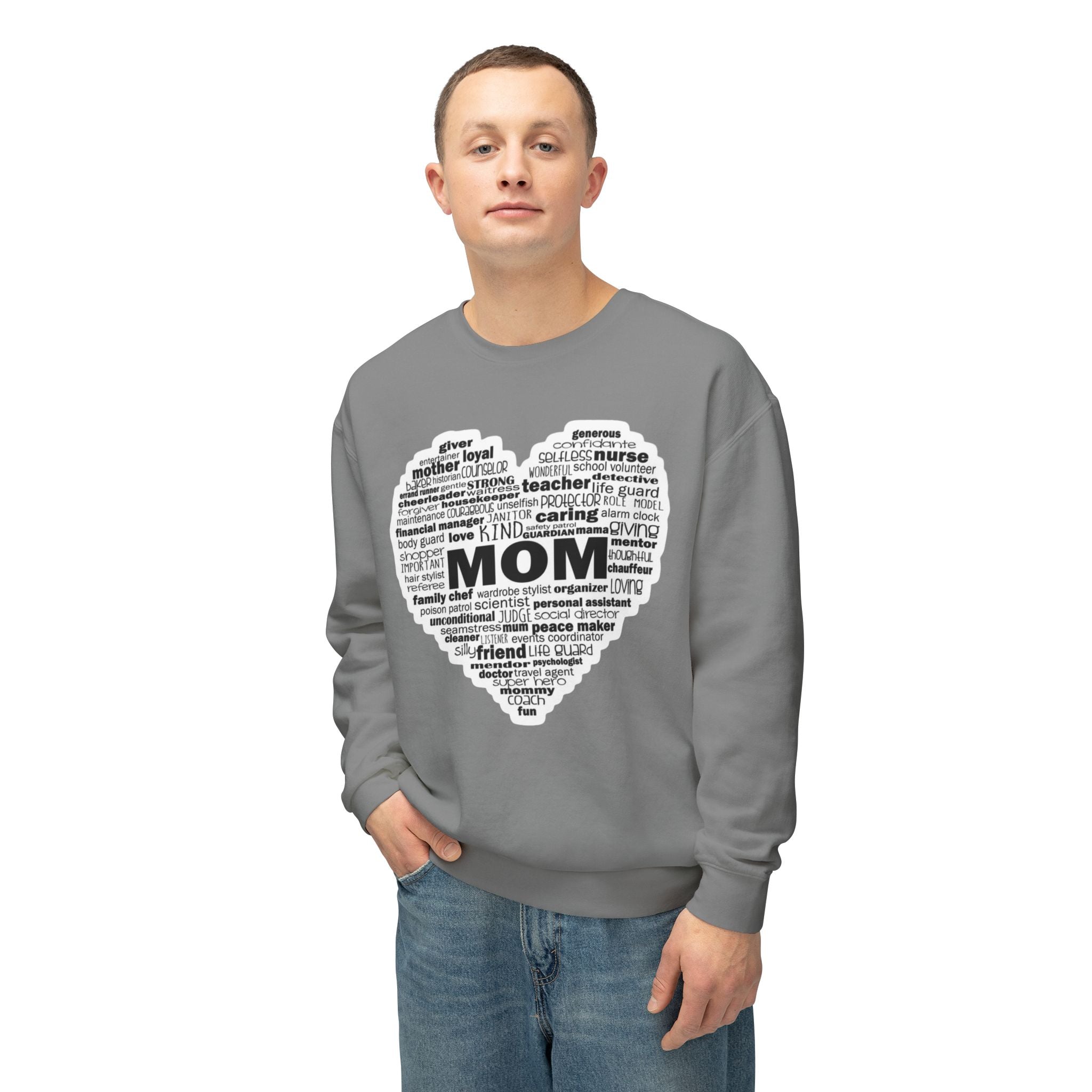 Mom Word-Cloud Heart Sweatshirt  Mother's Day Gift