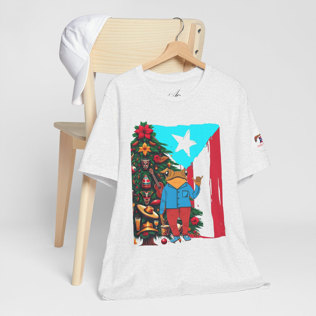 Puerto Rico Holiday T-Shirt  Coquí by Christmas Tree Graphic Puerto Rico’s Navidades