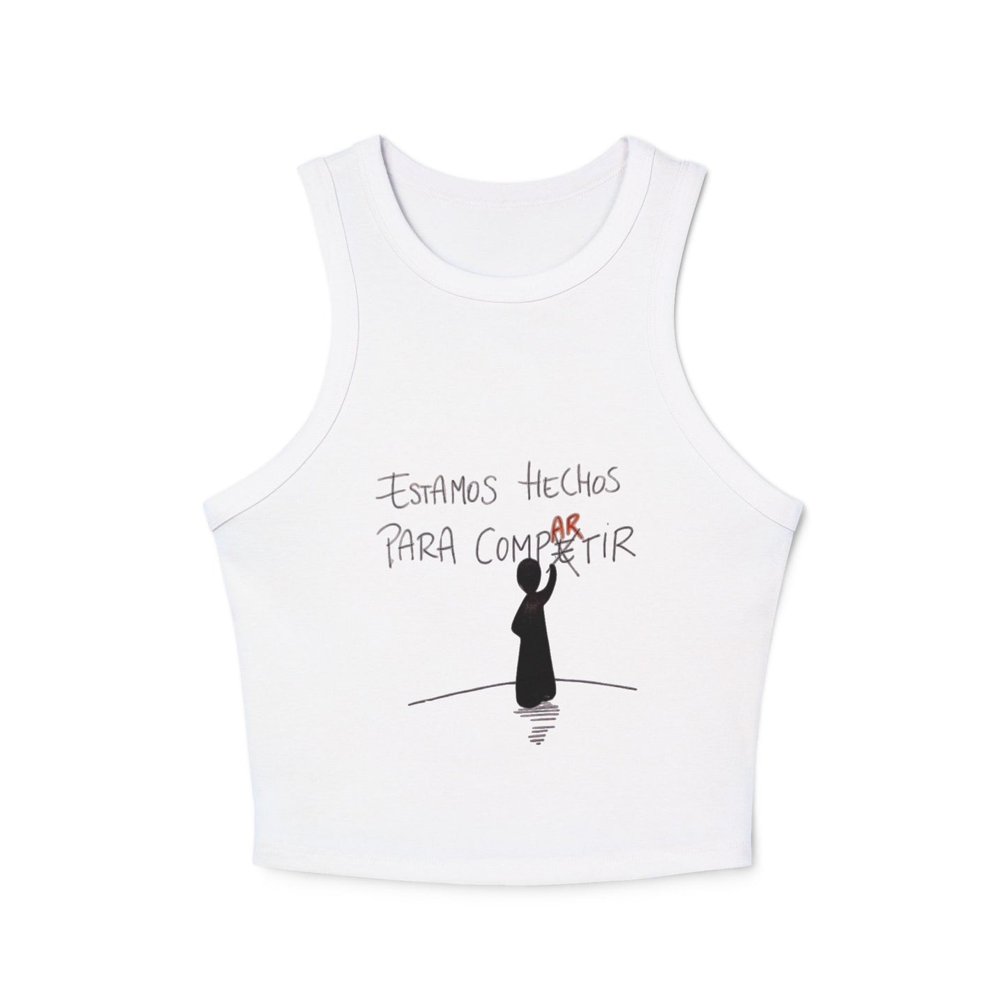 Fuerza, Belleza y Mensaje con Propósito Inspirational Women's Racer Tank Top, Motivational Fitness Shirt, Summer Casual Wear, Gift for Her, Comfortable Activewear, Gym Top