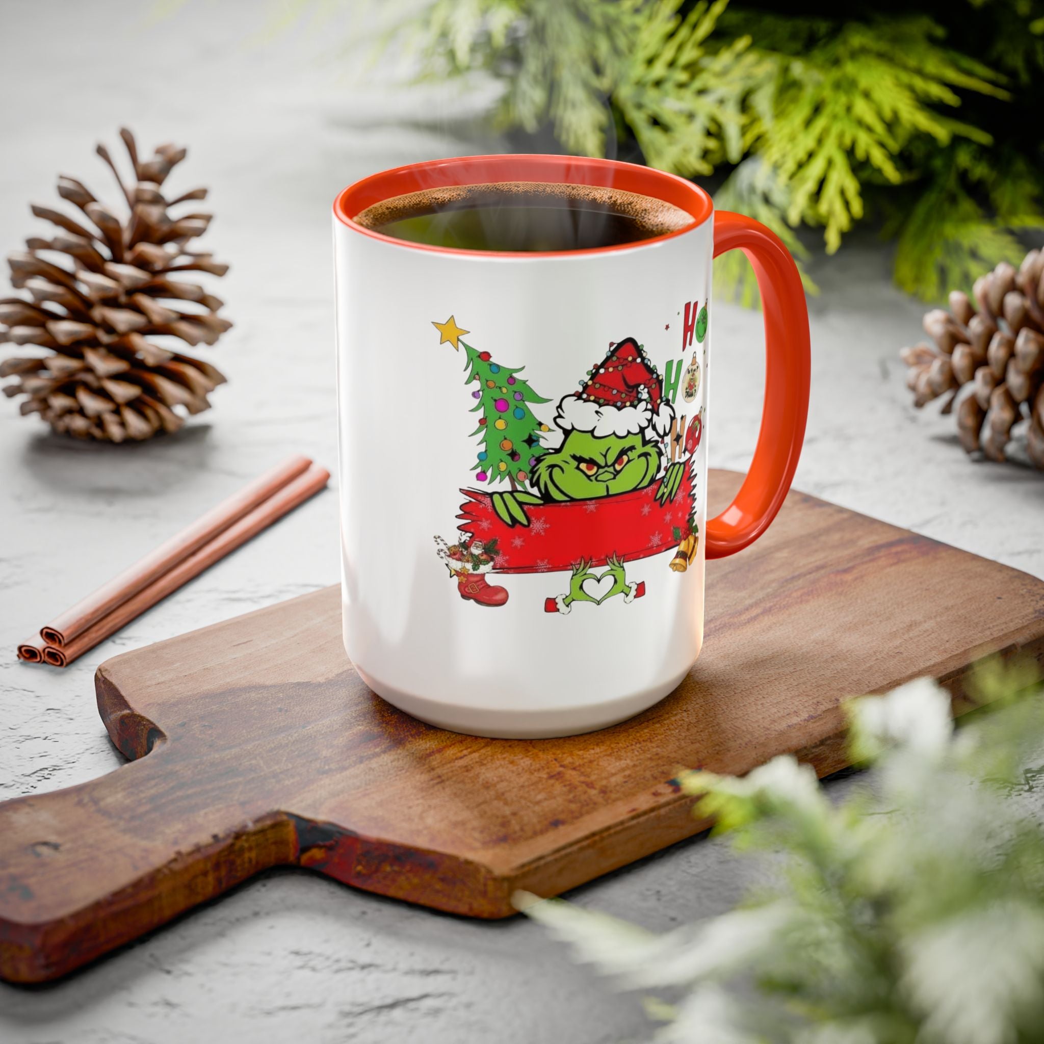 Christmas Grinch Mug (11oz & 15oz)  Funny Holiday Coffee Cup with Grinch Illustration Christmas Mugs Collection!