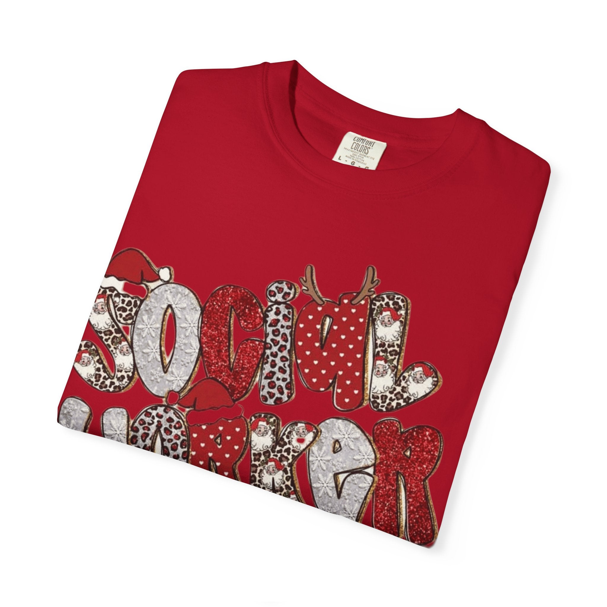 Social Worker Christmas T-Shirt  Festive Holiday Graphic Tee