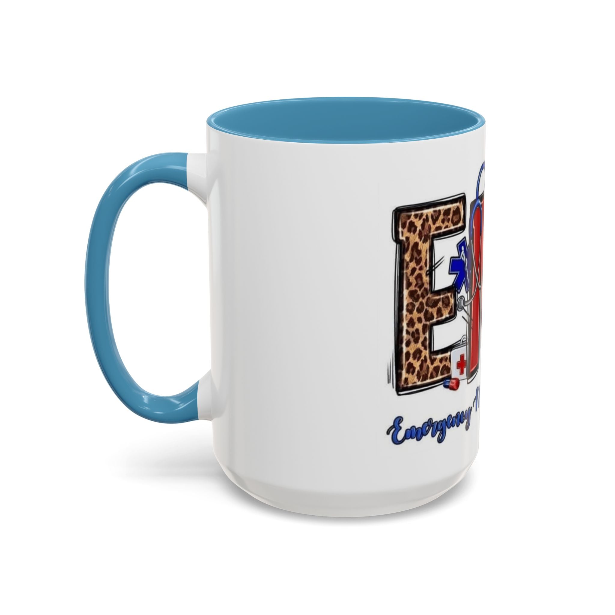 EMT Coffee Mug — Emergency Medical Technician Ambulance Stethoscope Design (11/15oz) Medical Christmas Mug