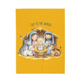 Nativity Velveteen Plush Blanket  "Joy to the World" Christmas Baby Throw
