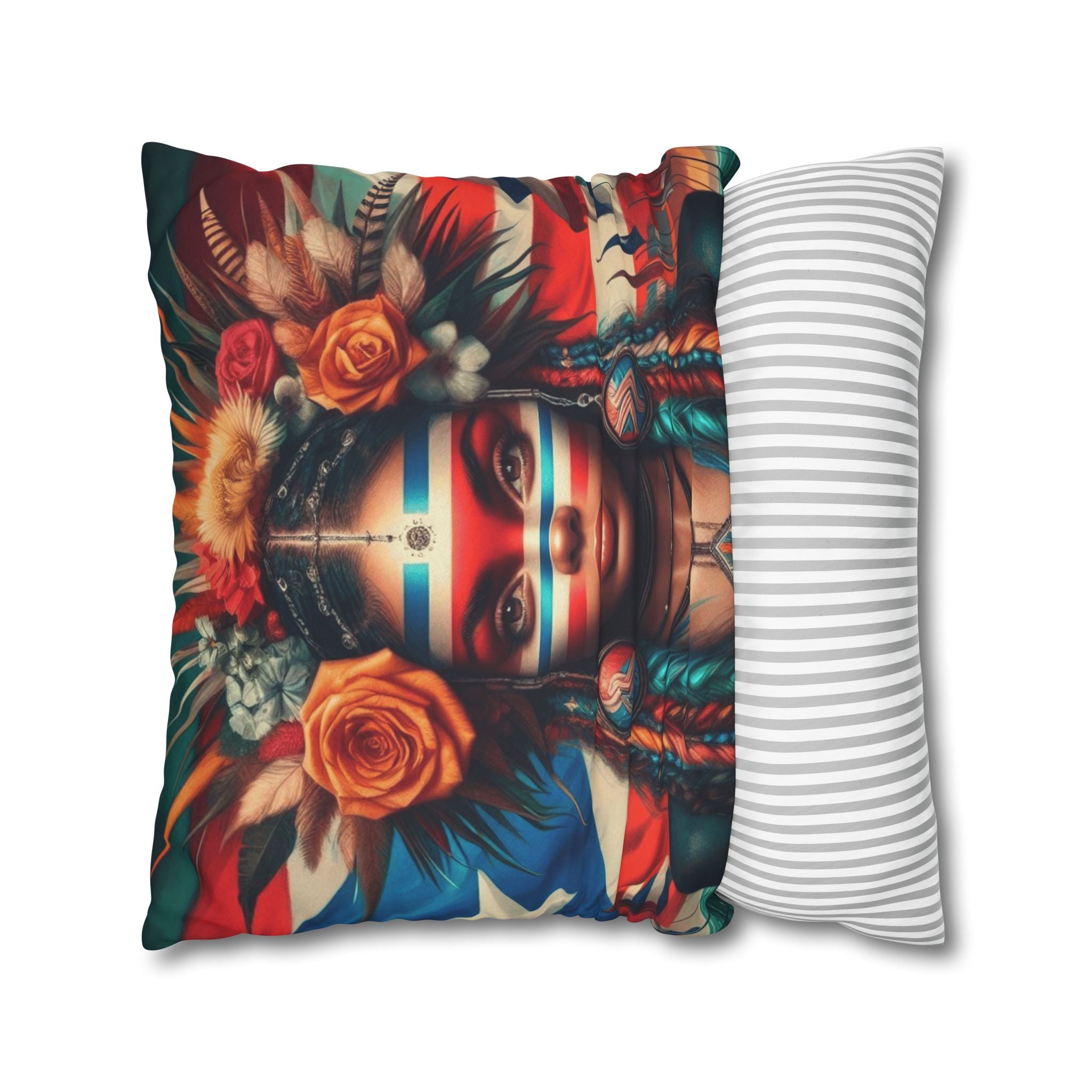 Tribal Goddess Decorative Pillow Puerto Rico Culture Pillow