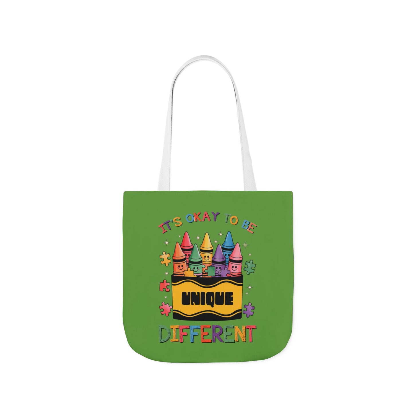 Autism Awareness & Pride Collection Unique Canvas Tote Bag with Colorful Castle Design