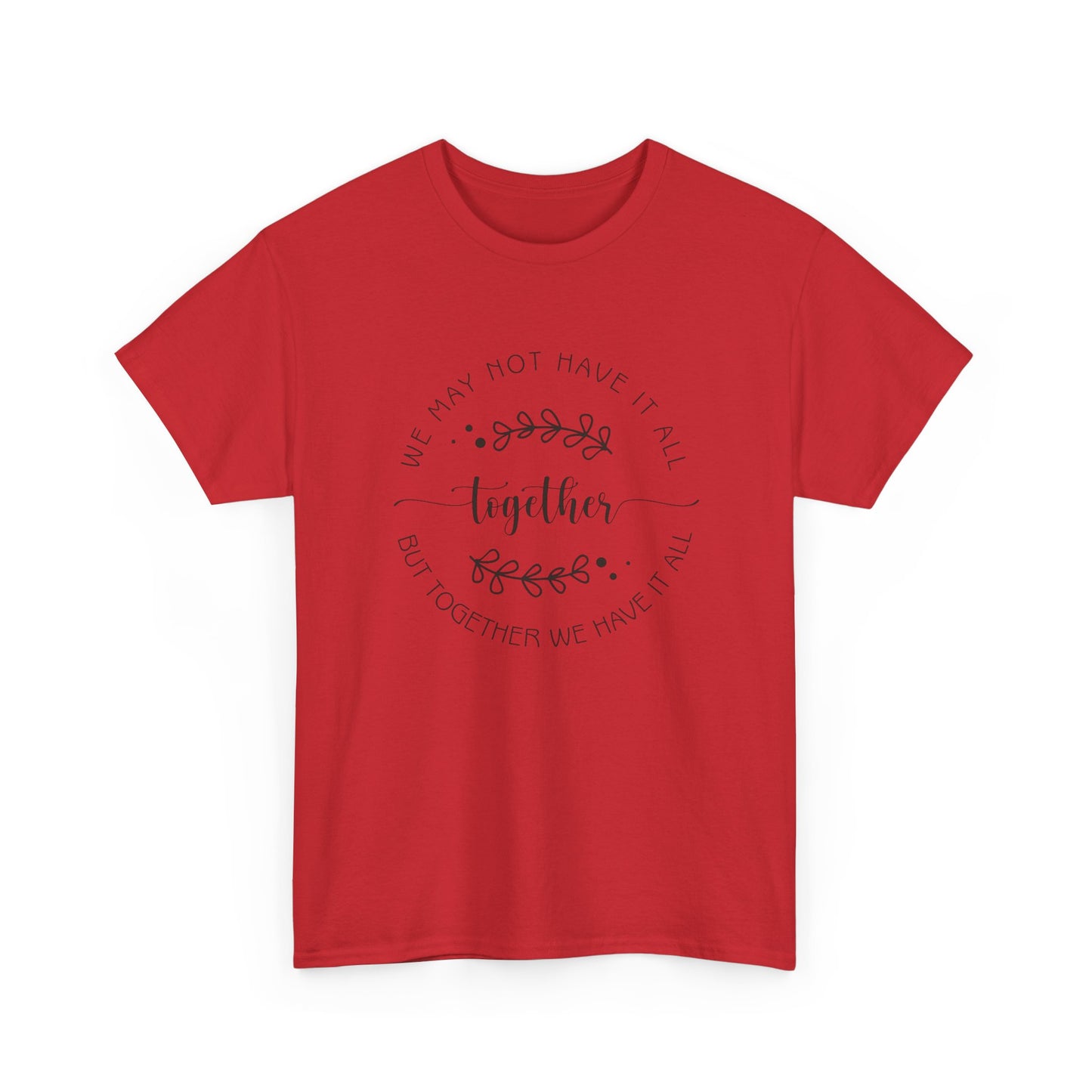 Together Floral Circle Tee  "Together" Inspirational Family Unity Shirt