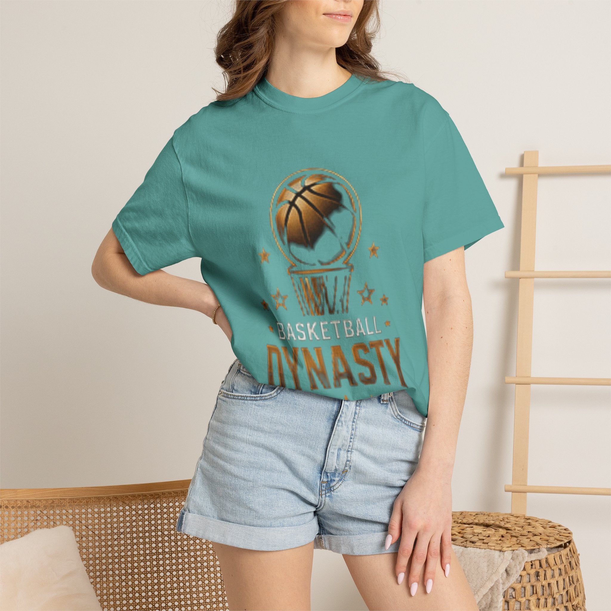 Basketball Dynasty T-Shirt — Vintage Gold Hoop Graphic