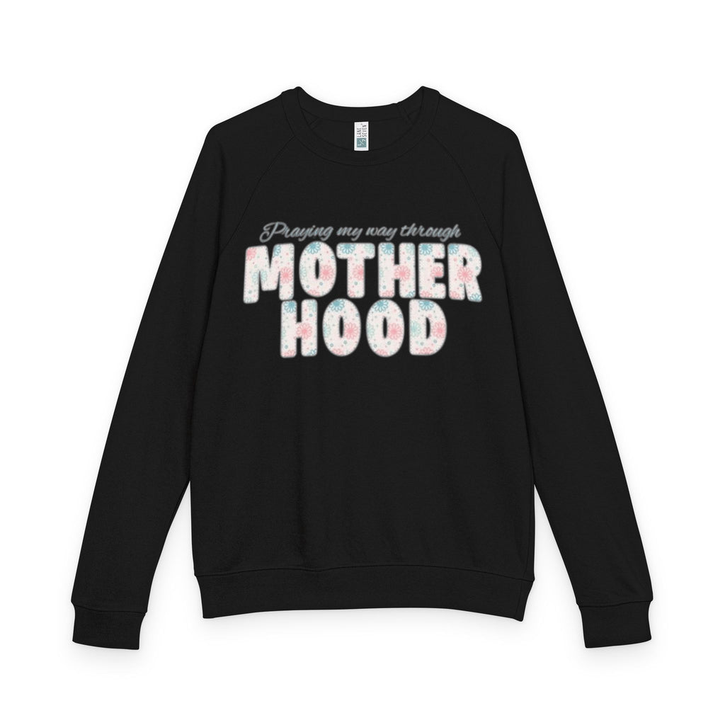 Motherhood Crewneck Sweatshirt  'Blessed with the Chaos' Raglan Pullover for Moms