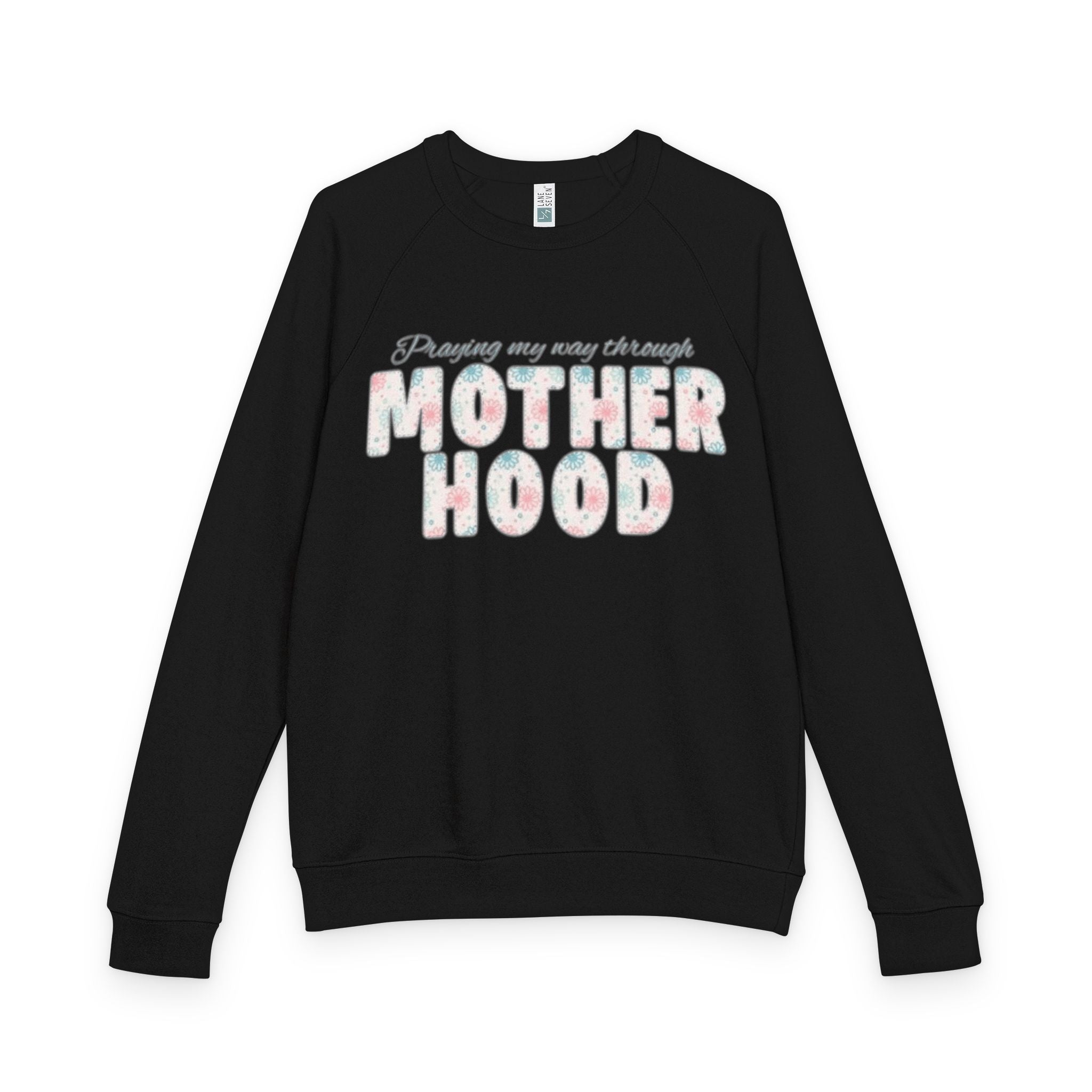 Motherhood Crewneck Sweatshirt  'Blessed with the Chaos' Raglan Pullover for Moms