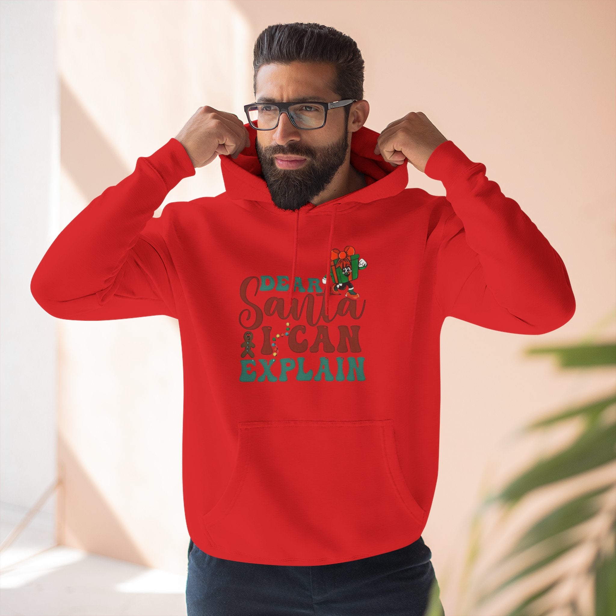 Christmas Hoodie “Dear Santa I Can Explain” Funny Holiday Pullover Christmas T-Shirts and Sweatshirts Collection