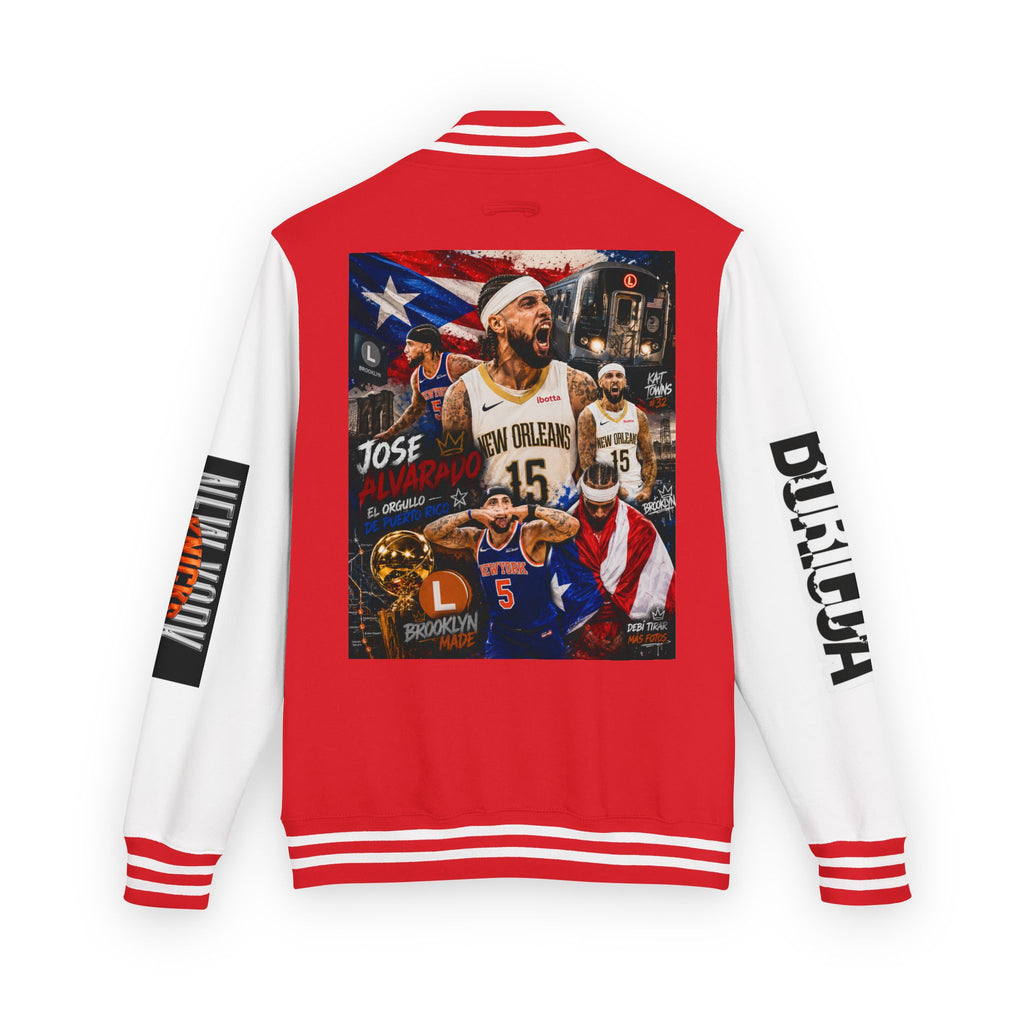 Basketball-Inspired Letterman Jacket — Men's Retro Varsity Sports Jacket Jose AlvarTribute Varsity Jacket