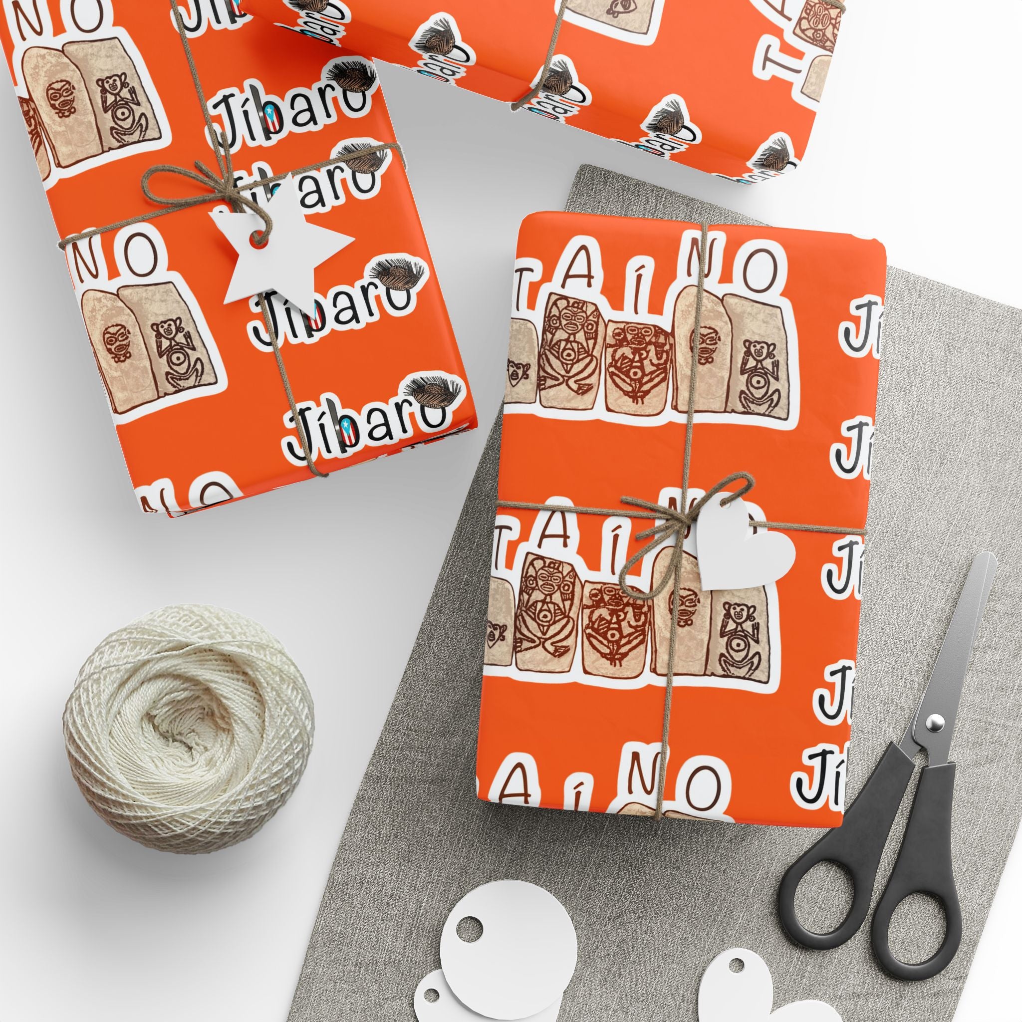 Puerto Rico  T aino Jibaro BoricuaWrapping Paper Cultural Gift Wrap | Boricua Heritage Design | Holiday & Celebration Gift Packaging