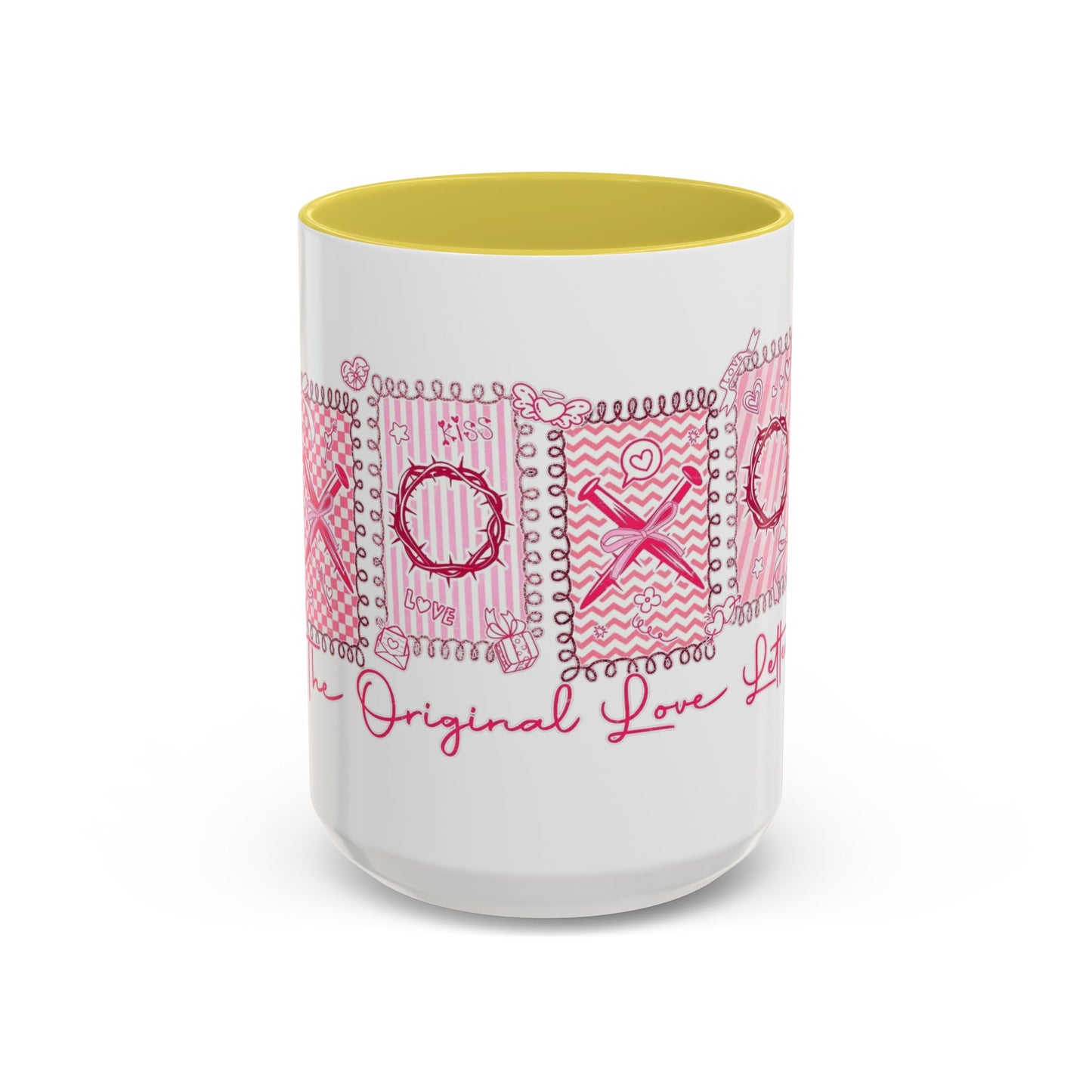 Love Letters XOXO Ceramic Mug — Colorful 11oz & 15oz Coffee Cup