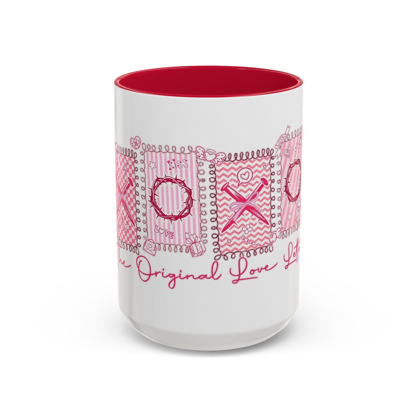 Love Letters XOXO Ceramic Mug — Colorful 11oz & 15oz Coffee Cup