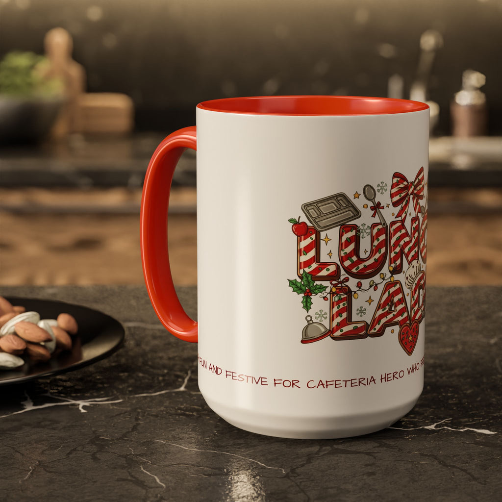 Lunch Lady Mug "Cafeteria Hero Who Feeds the Whole School With Love" | 11oz/15oz Gift  School Staff Christmas Mug Collection