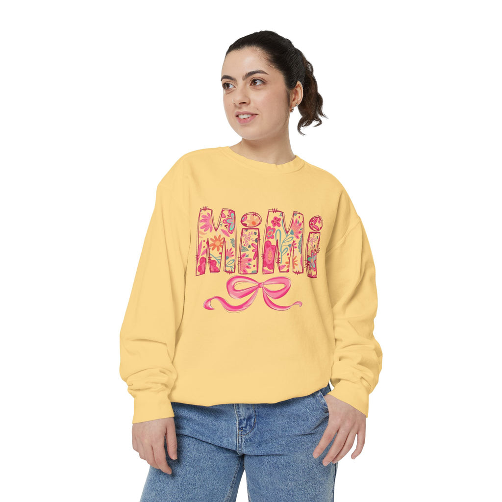 Mama Floral Sweatshirt  Pink Floral 'MAMA' Design with Bow