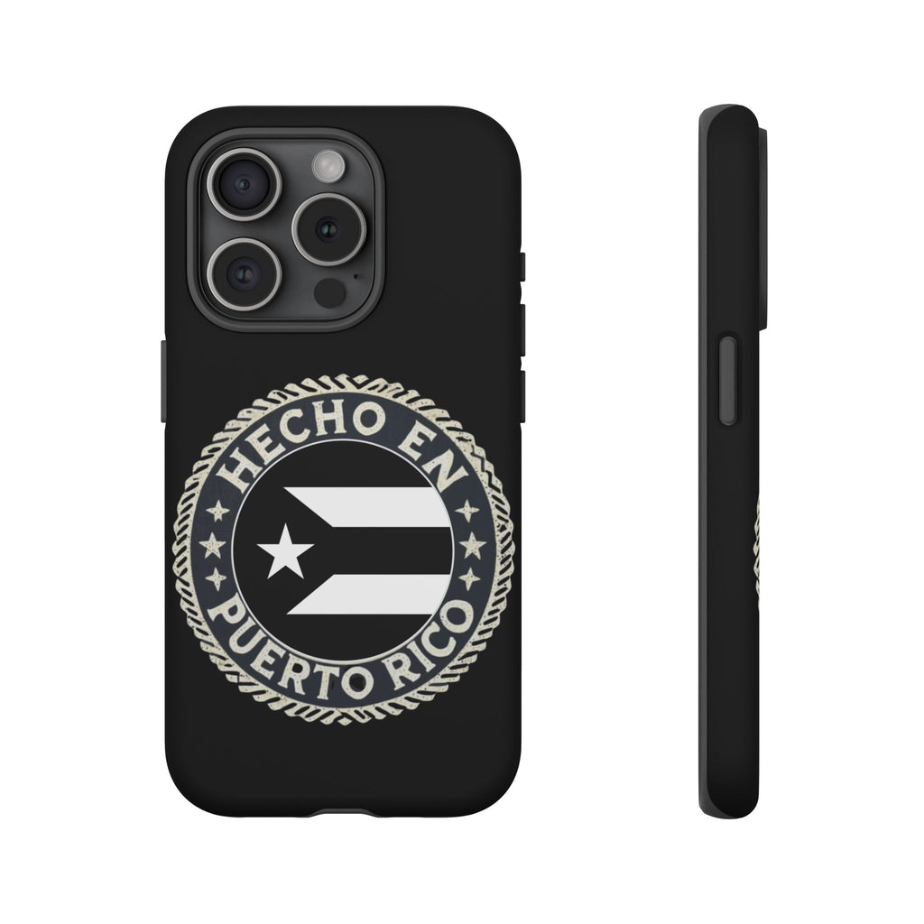 Hecho en Puerto Rico Phone Case  Puerto Rican Flag Emblem Tough Protective Cover